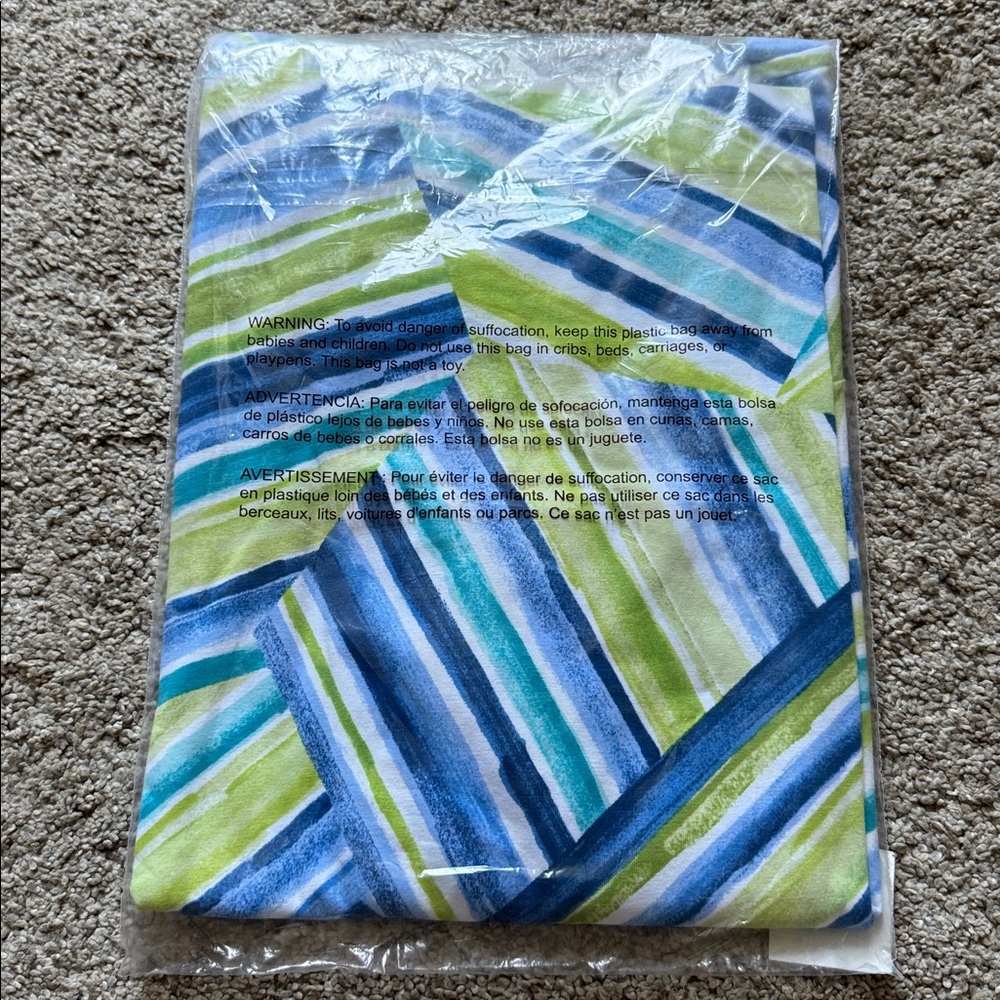 Alfred Dunner New With Tags Blue and Green Beaded Blouse 3/4 Sleeve NWT - Picture 6 of 6
